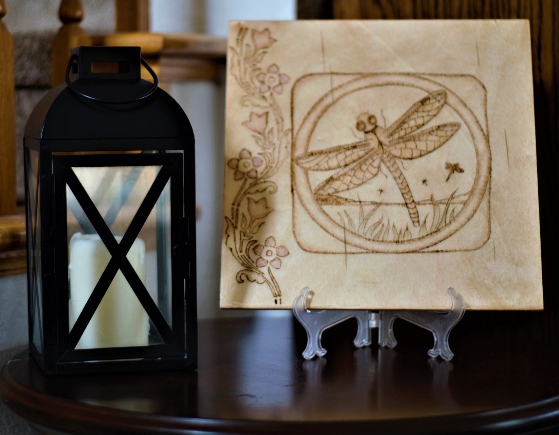 Dragonfly on Wood Panel Canvas Pyrography Art wood burning – Pyrography  Made Easy